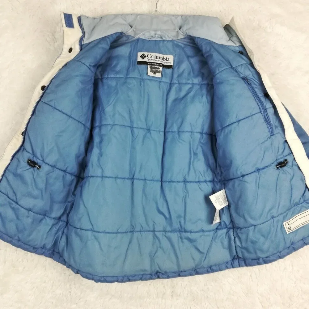 Columbia Girls Jacket‎ Insulated Blue Full Zip Pockets Youth 7/8